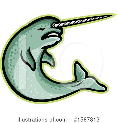 Narwhal Clipart #1168477 - Illustration by lineartestpilot