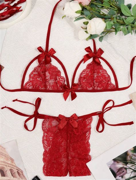 Set Of Christmas And Valentine S Day Pure Innocence And Sensuality Lingerie Set With Seductive