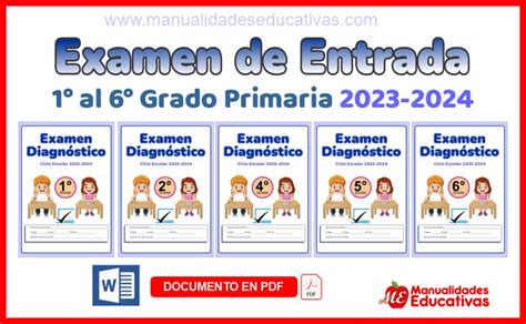 Examen Entrada Al Grado Primaria