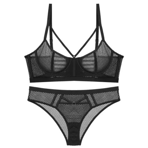 Pieces Mesh Mature Erotic Bra Panty Transparent Women Lace Sexy Lingerie Underwear And