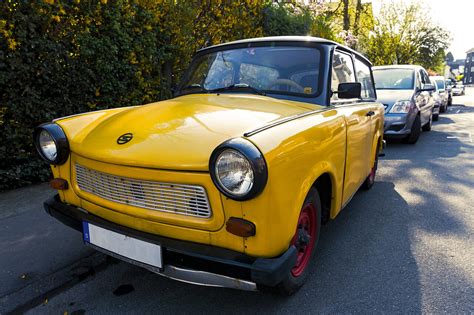 Yellow Trabant Oldtimer Classic Car Photo Motosha Free