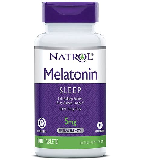 Melatonin 5 mg Time Release - 100 Tablets | Natrol – Vitamin Grocer ...