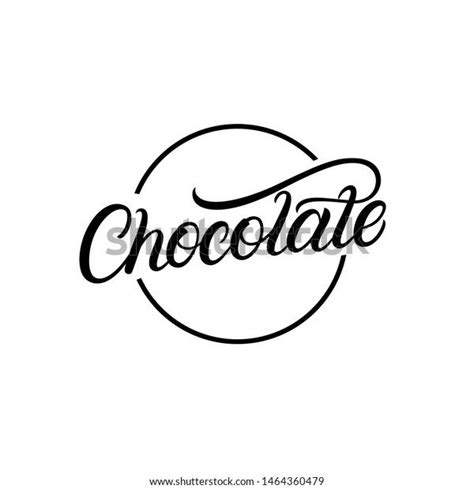 Chocolate Hand Written Lettering Logo Label стоковая иллюстрация