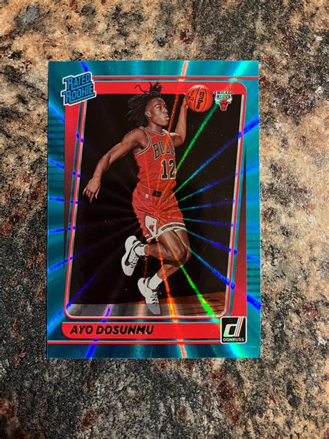 Ayo Dosunmu 2021 22 Donruss Teal Holo Laser RC Chicago Bulls EBay