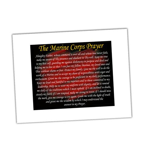 United States Marine Corps Marines Prayer Glossy Print Abrotherhood