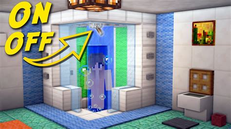 Minecraft How To Make A Working Shower Bathroom For Modern House