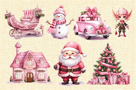 Pink Christmas Sublimation Bundle Graphic By Garyart Creative Fabrica