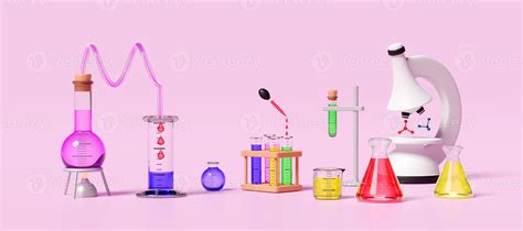 3d Science Experiment Kit With Alcohol Lamp Beaker Test Tube