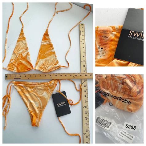 Naked Wardrobe Women S Orange Swimsuit One Piece Depop
