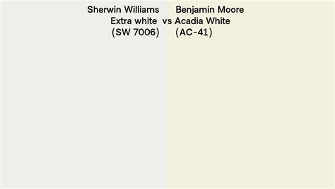 Sherwin Williams Extra White Sw 7006 Vs Benjamin Moore Acadia White