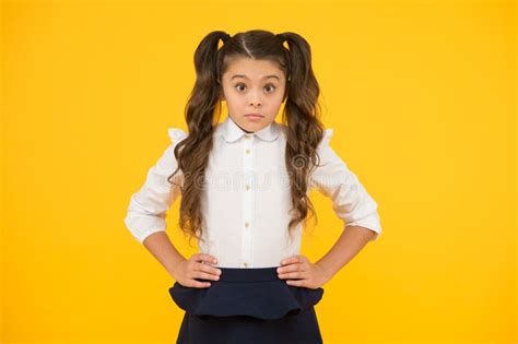 Adorable Schoolgirl. Emotional Expression Schoolgirl. Schoolgirl Pupil ...