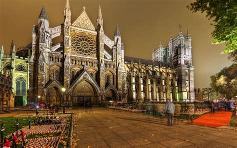 Fondos De Pantalla Abadía De Westminster Noche Ciudad Londres