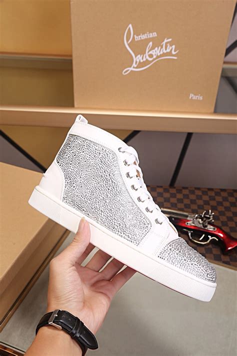 Cheap Christian Louboutin High Top Shoes For Men 1082102 Replica Wholesale 9800 Usd Item