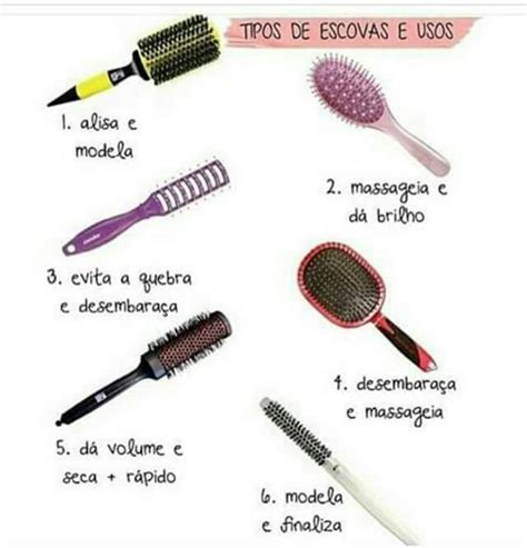 Tipos De Escova E As Suas Respectivas Fun Es Escova De Cabelo