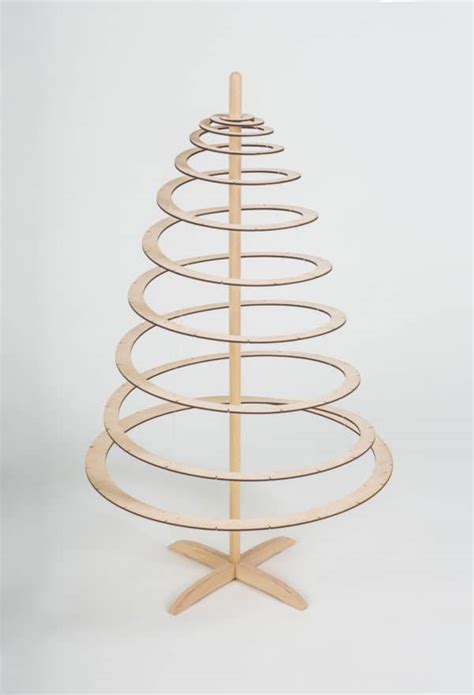 Sapin de Noël spirale en bois écologique et design 85 cm