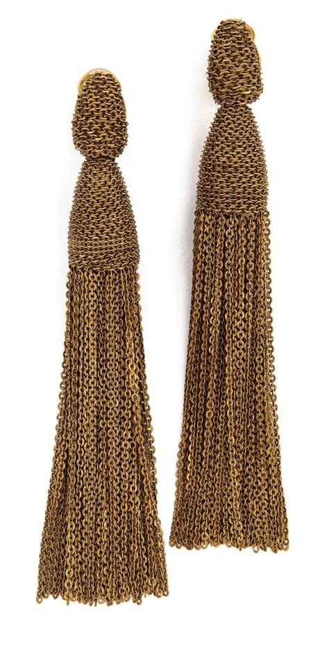 Oscar De La Renta Long Chain Tassel Earrings SHOPBOP Rebecca Minkoff