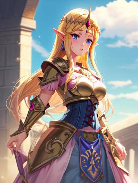 AI Art LoRA Model Princess Zelda Hyrule Warriors PixAI