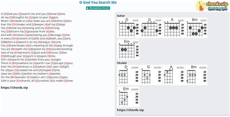 Chord: O God You Search Me - tab, song lyric, sheet, guitar, ukulele ...