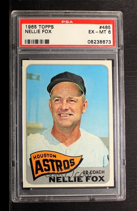 1965 Topps Base 485 Nellie Fox Psa 6 Ex Mt