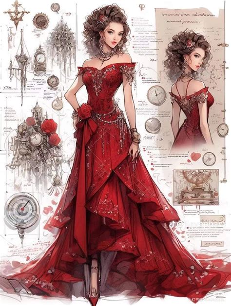 Dress Design Drawing Dress Drawing Art Dress Old Fashion Dresses