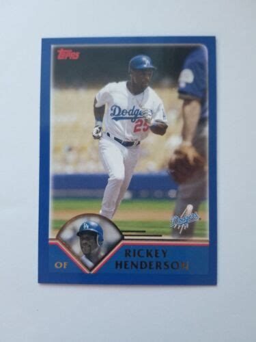 2003 Topps Traded Rookies Rickey Henderson Dodgers T73 EBay