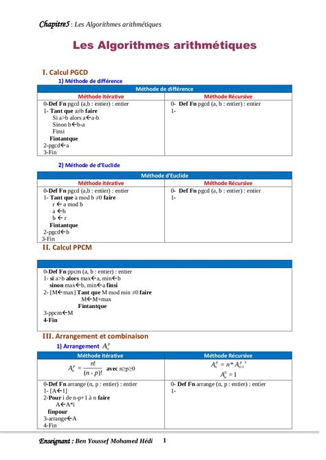 PDF algorithme d euclide pgcd PDF Télécharger Download