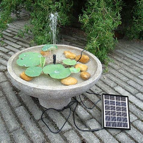 Lewisia Solar Bird Bath Fountain Pump USB Charging + Solar Powered ...