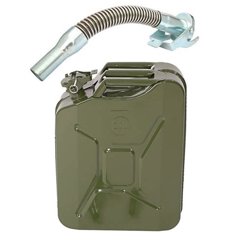 Buy 20L Jerry Can Green Metal Fuel Can With Spout Petrol Can