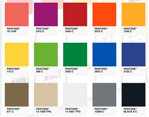 Pantone Color Chart 2019 - Infoupdate.org