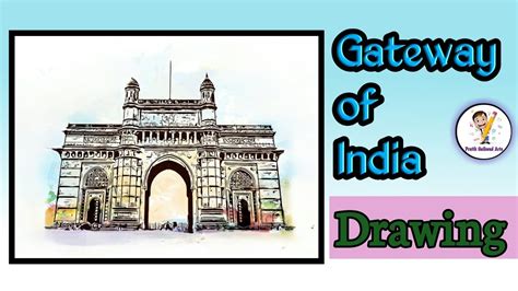 Easy Gateway Of India Mumbai Drawing How To Draw Gateway Of India