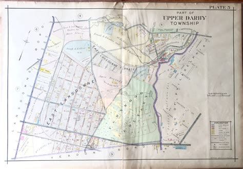 East Lansdowne Map Original 1909 Delaware County Atlas Upper | Etsy