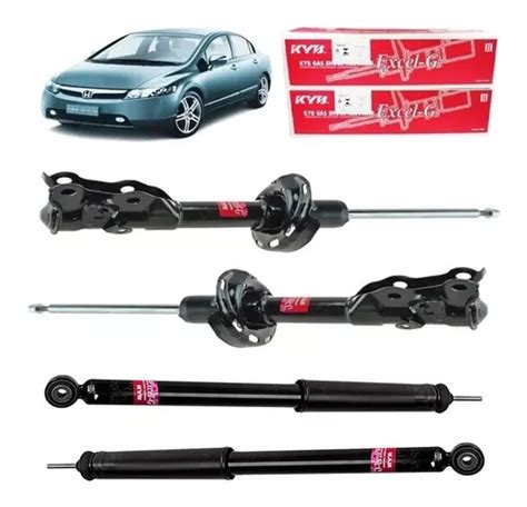 Kit Amortecedor Dianteiro Traseiro Kayaba New Civic G8 2008