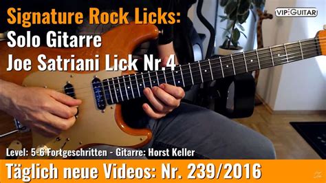 Signature Rock Licks Solo Gitarre Joe Satriani Lick Nr Vip