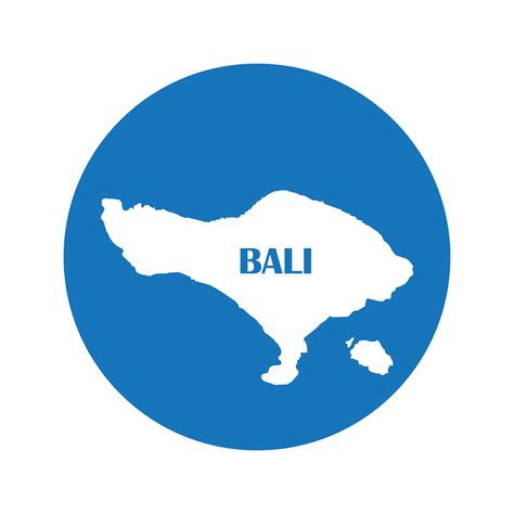 Bali island map icon 24519940 Vector Art at Vecteezy