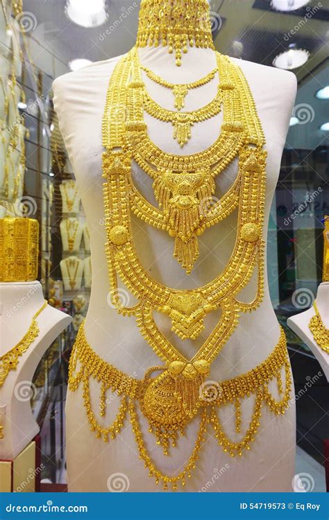 Gold Jewelry At The Dubai Gold Souk Editorial Stock Photo Image Of