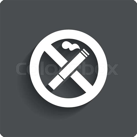 No smoking sign. No smoke icon. Stop smoking | Stock vector | Colourbox