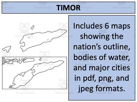 Timor Map Resources by Teach Simple