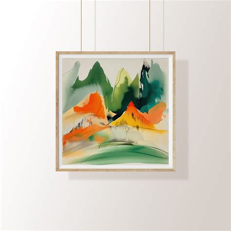 Landscape, Digital Watercolor Art , Painting, Abstract, Colorful ...