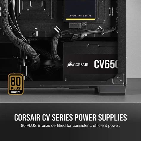 Corsair CV650 80 PLUS Bronze Non Modular ATX 650 Watt Power Supply