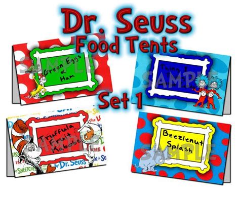 Dr Seuss Cat In The Hat Thing 1 Thing 2 Food Tents