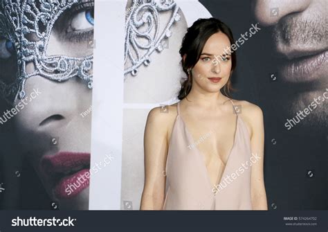 Dakota Johnson Los Angeles Premiere Fifty Stock Photo 574264702 ...