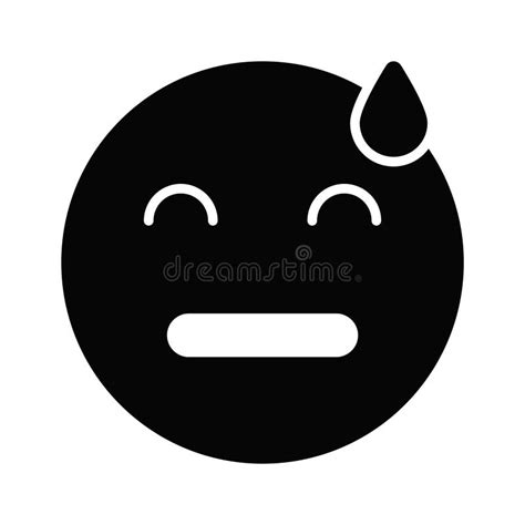 Embarrassed Guilty Worried Emoji Vector Design Isolated On White