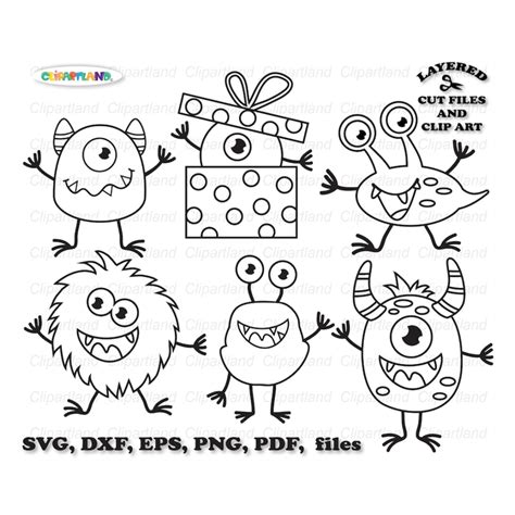 Instant Download Stick Figure Monsters Svg Cut File And Cli Inspire