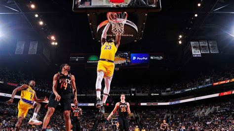 LeBron James delivers hammer dunk in Los Angeles Lakers loss to Phoenix ...