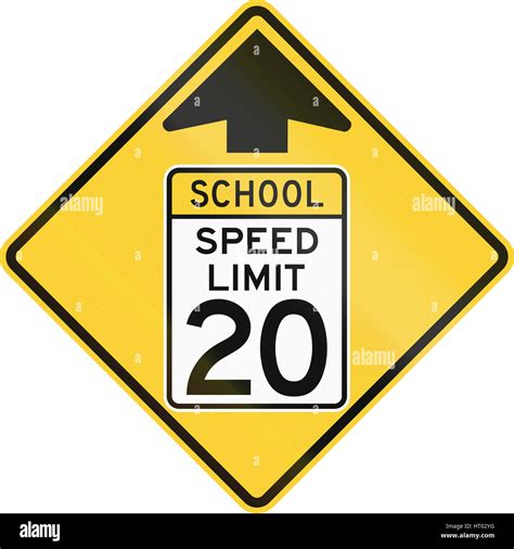 United States Mutcd School Zone Road Warning Sign Speed Limit Ahead