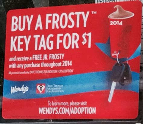 Score a FREE Wendy's Frosty Until 8/31/14 with $1 Frosty Key Tag ...