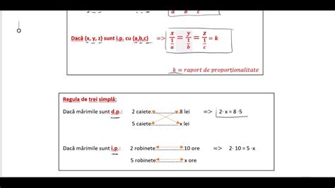 Recapitulare Evaluare Nationala Matematica Marimi Direct Si Invers