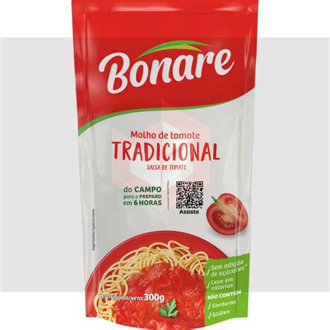 Molho De Tomate Tradicional 300g Bonare Concorde