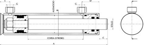 Cilindro Idraulico Doppio Effetto Standard Ama Ricambi