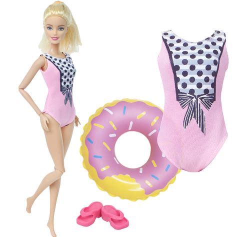 Traje de baño para muñeca Barbie traje de baño con lazo hecho a mano ropa de playa Bikini